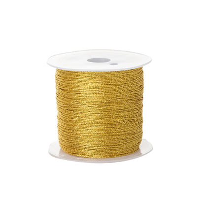 0.4mm 50m Nylon Gold Silver Thread Jewelry Cord Wire For DIY Bracelet Beading