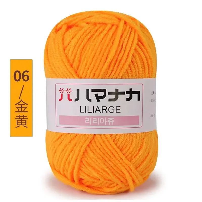 Milk Sweet Soft Cotton Baby Knitting Wool Yarn Thick Fiber Velvet Hand Crochet Yarn for DIY Sweater