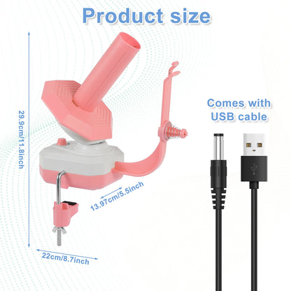 Electric yarn ball winding machine with adjustable speed