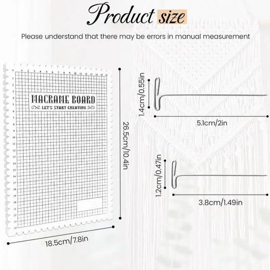 Macrame Handmade Braiding Board With T Pins Macrame Supplies Project Board