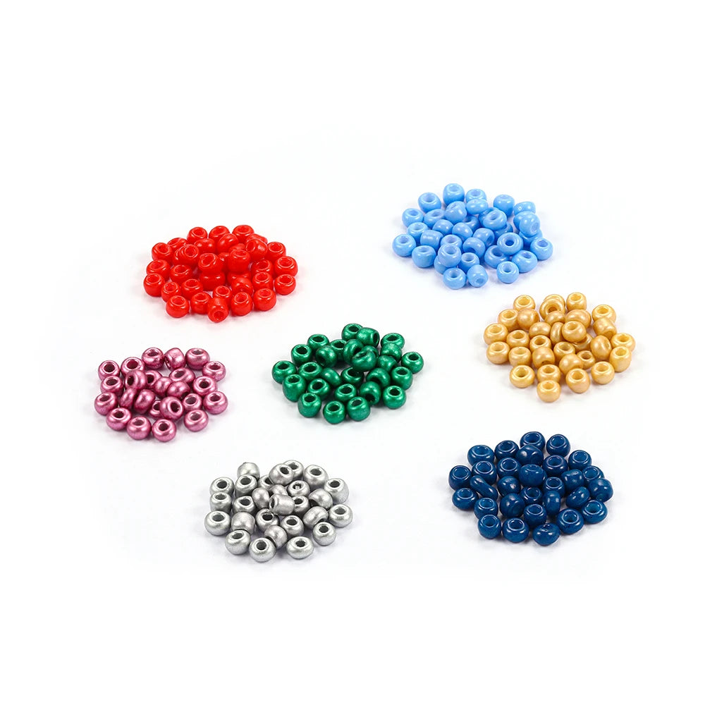300/600Pcs 3/4mm Charm Glass Beads Czech Seed Beads Small Round Loose Beads for DIY Jewelry Making