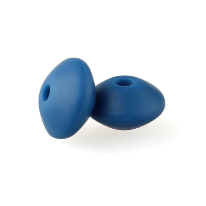 50/100pcs Silicone Lentil Beads 12mm Abacus Loose Focal Beads For Jewelry Making