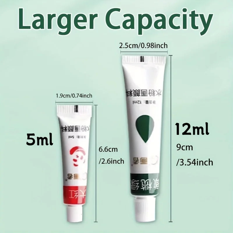 Gouache Paint Set 36 Colors 12mL/0.4oz, Professional Tempera for Canvas, Paper