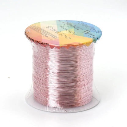 Solid Colorfast Copper Wire Tarnish-Resistant Beading Wire Jewelry Making Accessories 18 to 32 Gauge ( 32Ga/1969 ft )