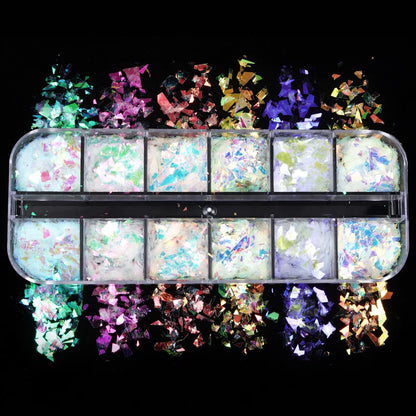 Holographic Letters Resin Sequins Fillers Epoxy Filling Crafts Materials Iridescent Glitter Flakes