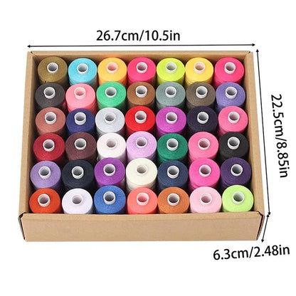 Sewing Thread,140S/2, 42 Colors All Purpose, 30wt, Assorted 1000 Yards Polyester