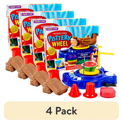 Motorized Pottery Wheel Kit Kids with Adjustable Tool Arm Foot Pedal and Clay Tools
