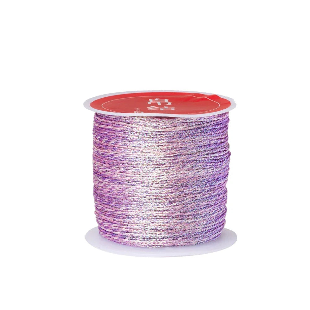 0.4mm 50m Nylon Gold Silver Thread Jewelry Cord Wire For DIY Bracelet Beading