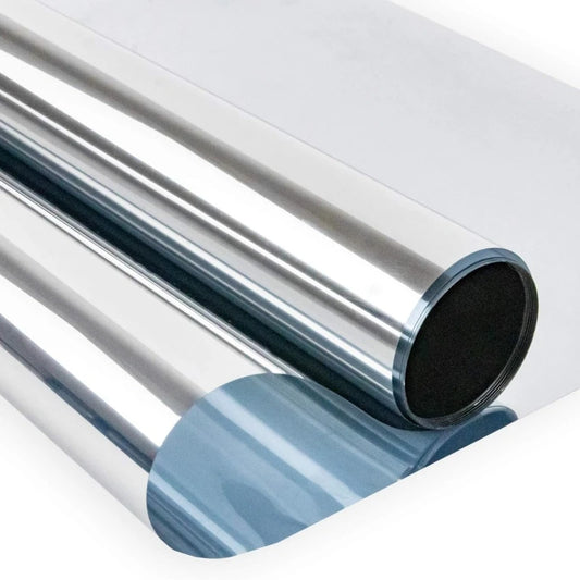 1-4 Meter Length Mirror Window Film Daytime Privacy One Way Vision Self Adhesive Solar Protection Tint