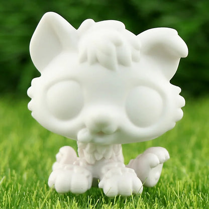White Base Pet, Lovely Shorthair Cat Collie Husky Action Figure