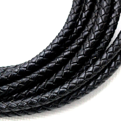 5m 3/4/6mm Braided Leather Cord Rope Strip Thread for DIY Pendant Neck Weaving Bracelet