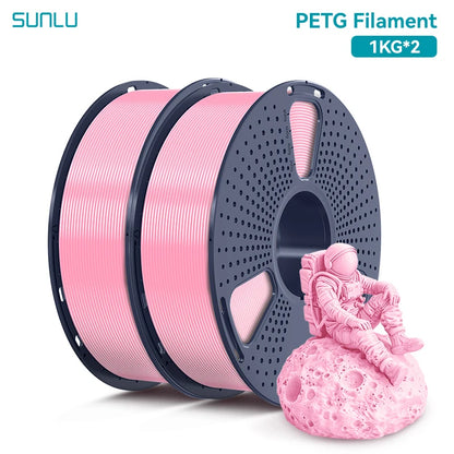 SUNLU 2KG PETG/PETG Clear Filament 1.75 ±0.02mm 1kg Spool (2.2lbs)