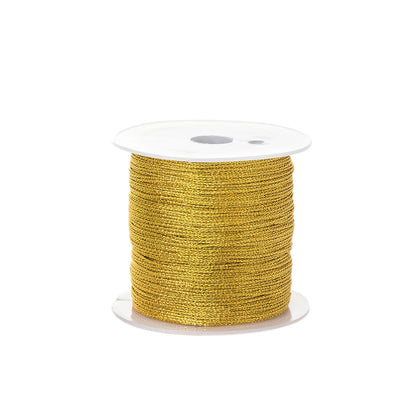 0.4mm 50m Nylon Gold Silver Thread Jewelry Cord Wire For DIY Bracelet Beading