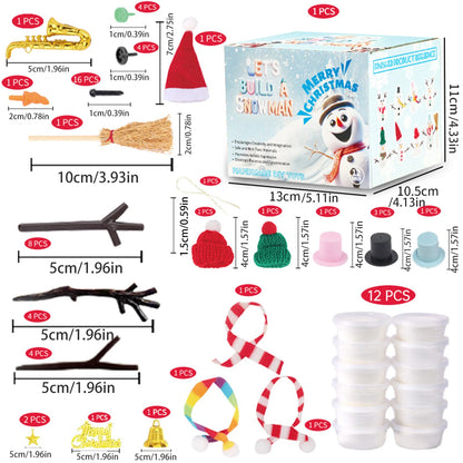 DIY Christmas Clay Snowman Handmade Snowball Modeling Clay Kit Making