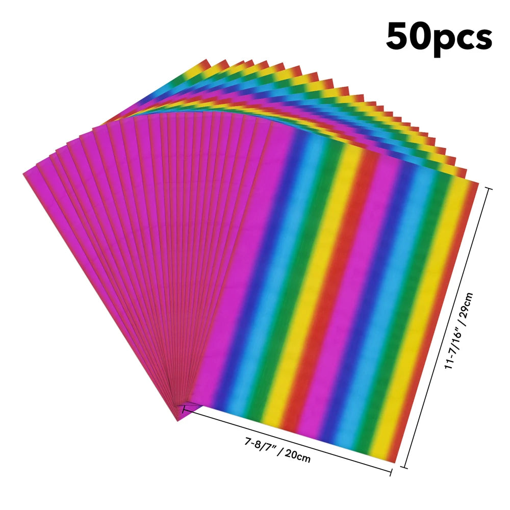 50pcs/pack 20x29cm Toner Hot Stamping Foil Paper A4 Toner Reactive Foil By Laser Printer and Laminator