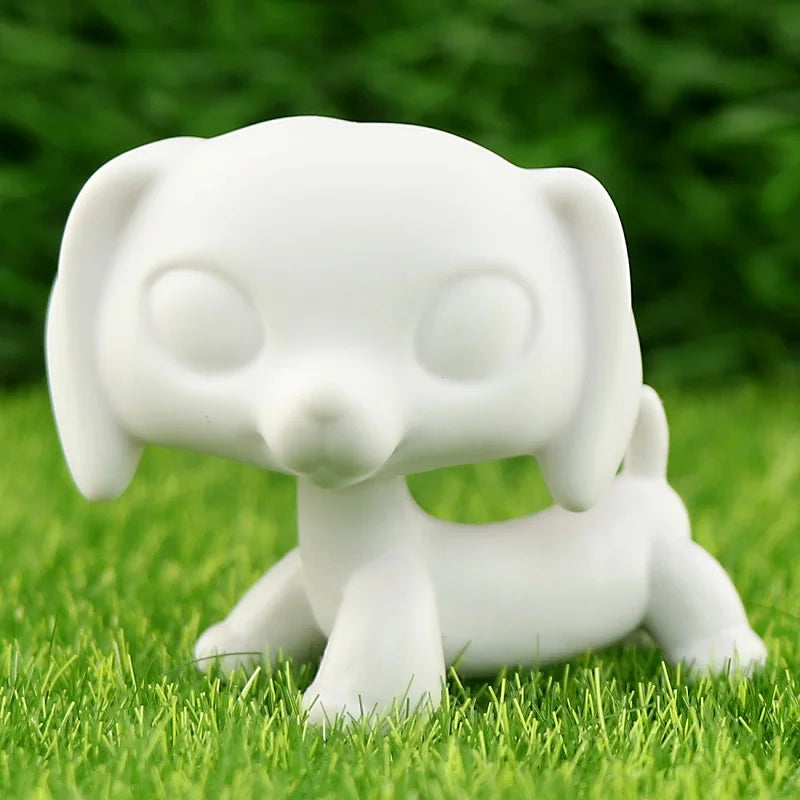 White Base Pet, Lovely Shorthair Cat Collie Husky Action Figure