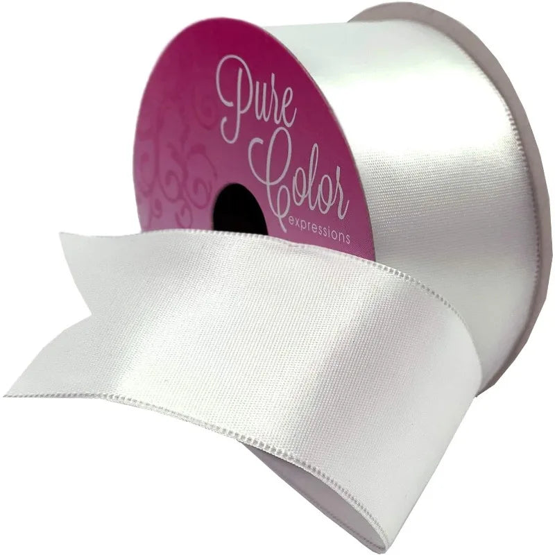 Decorative Wired Ribbon for Crafts - White