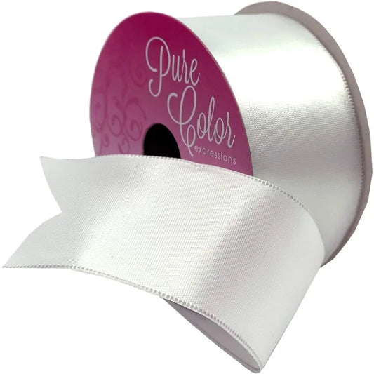 Decorative Wired Ribbon for Crafts - White