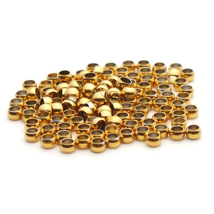 100-200Pcs 1.5 2 2.5 3mm Stainless Steel Ball Stopper Crimp End Beads Positioning Spacer Beads