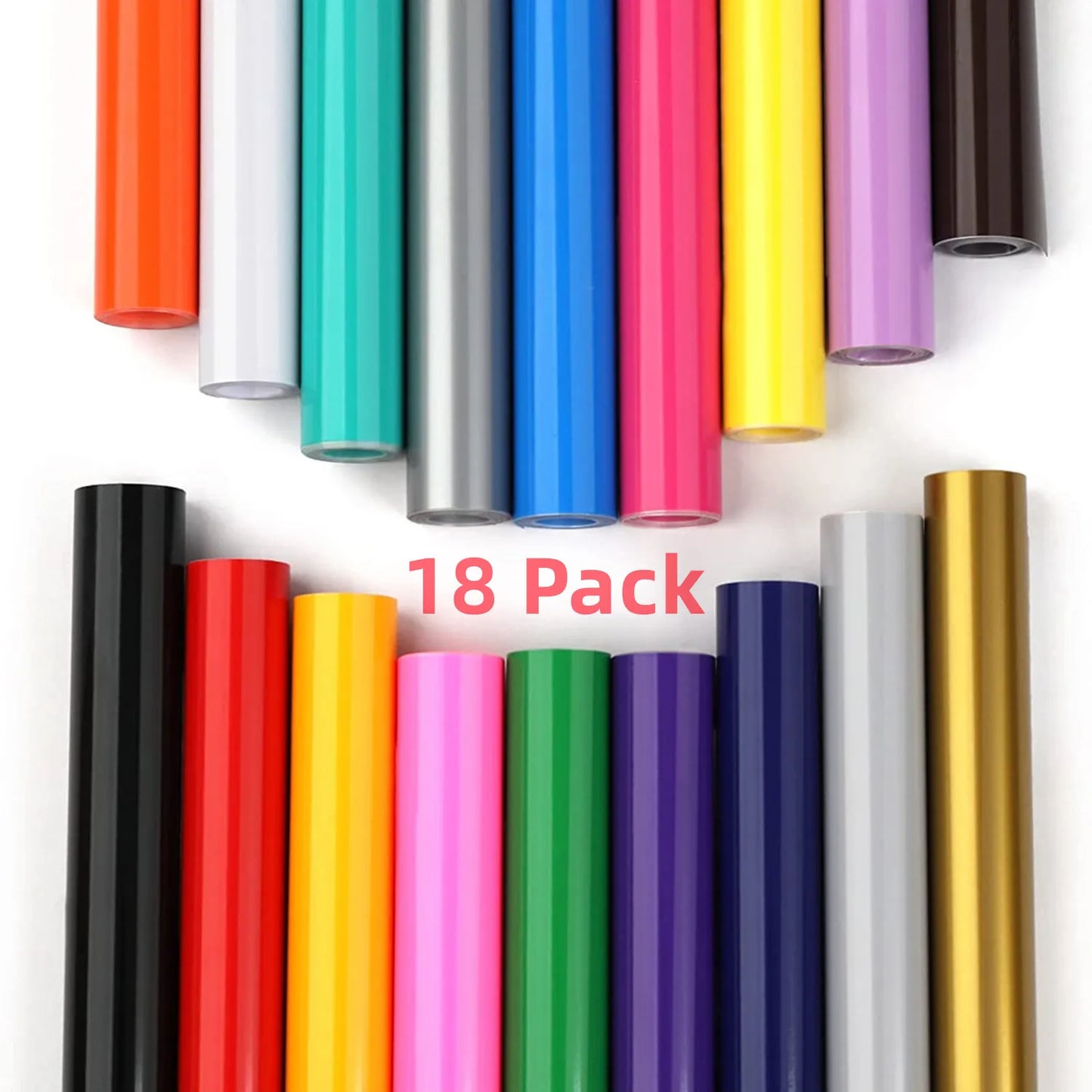 HTVRONT 14 Pack 12X3ft Multi Colors Permanent Adhesive Vinyl Roll for Cricut Craft EASY TO CUT