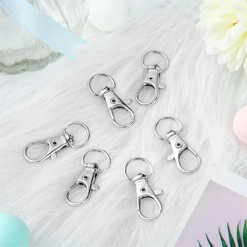 5/20/50/100Pcs Key Chain Clip Hooks Swivel Clasps Lanyard Snap Hook Lobster Claw Clasp for Keychain (32mm)