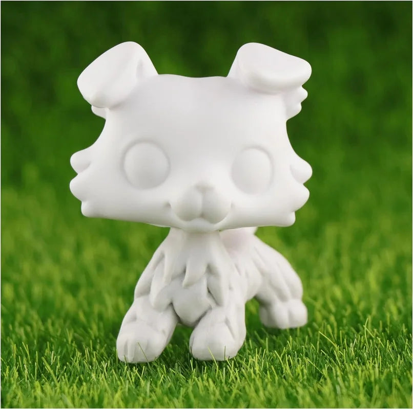White Base Pet, Lovely Shorthair Cat Collie Husky Action Figure