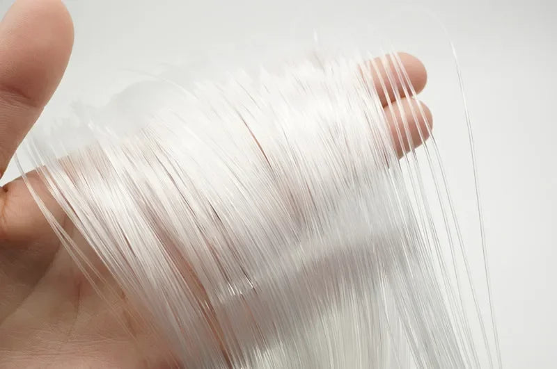 0.4 0.5 0.6 0.7 0.8 1mm Dia Crystal Nylon Thread Transparent Non-elastic Fishing Line Beading Cord For DIY Jewelry Finding HK197