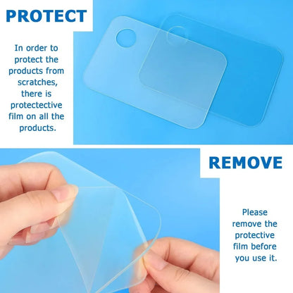 11.8 x 7.9 inch acrylic palette with thumb hole clear paint tray for easy clean non-stick artist tray oil watercolor process