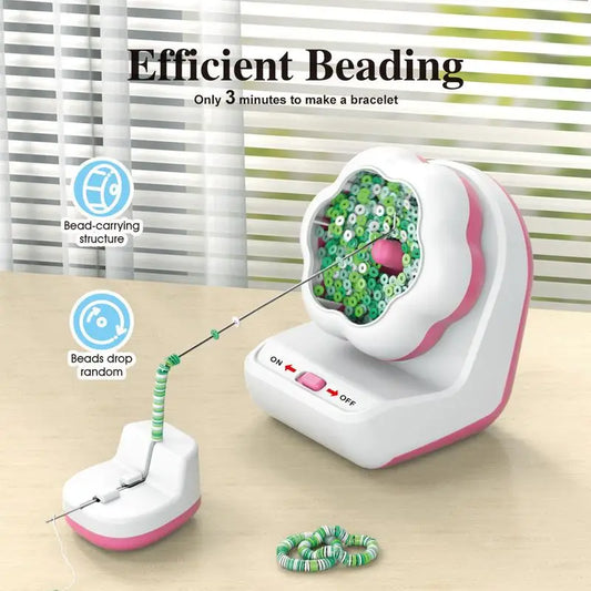 Electric Clay Bead Spinner For Jewelry Making Bead Bowl For Clay Beads With Needle And Thread Making Waist Beads