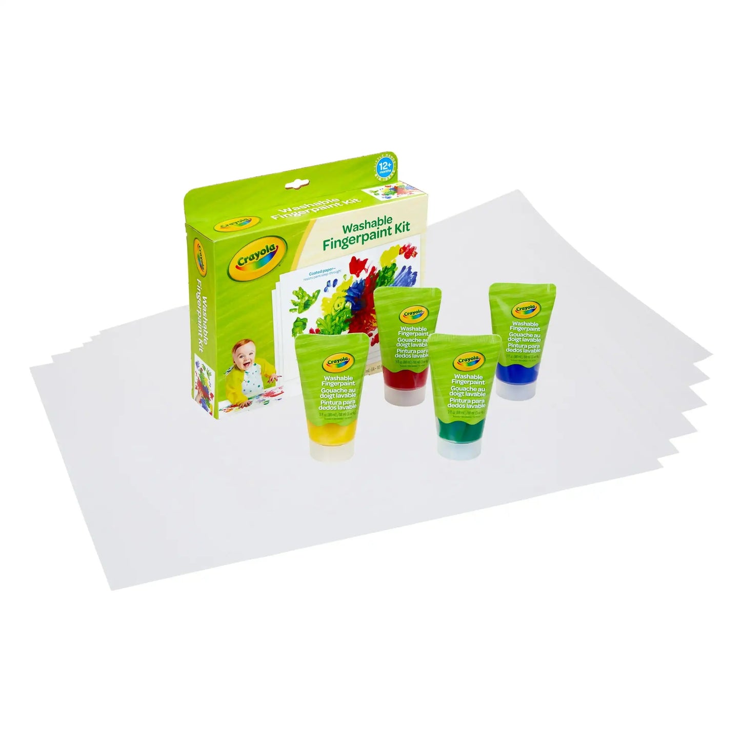 Crayola Washable Finger Paint Set, Toddler Paint Kit, 4 Paint Set