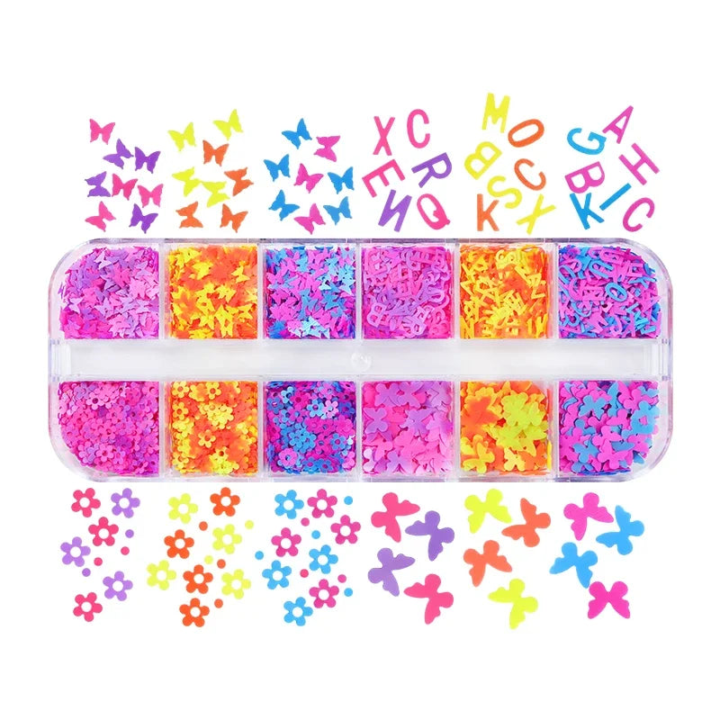 Holographic Letters Resin Sequins Fillers Epoxy Filling Crafts Materials Iridescent Glitter Flakes