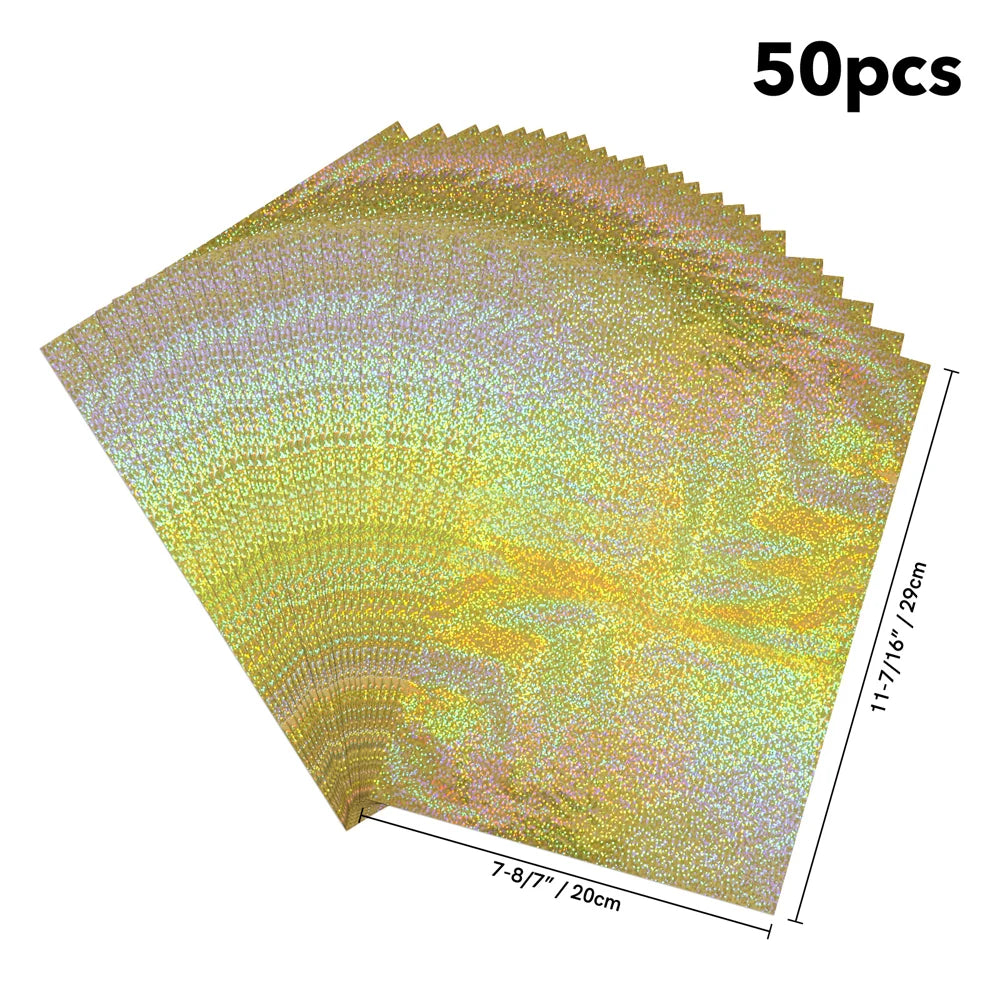 50pcs/pack 20x29cm Toner Hot Stamping Foil Paper A4 Toner Reactive Foil By Laser Printer and Laminator