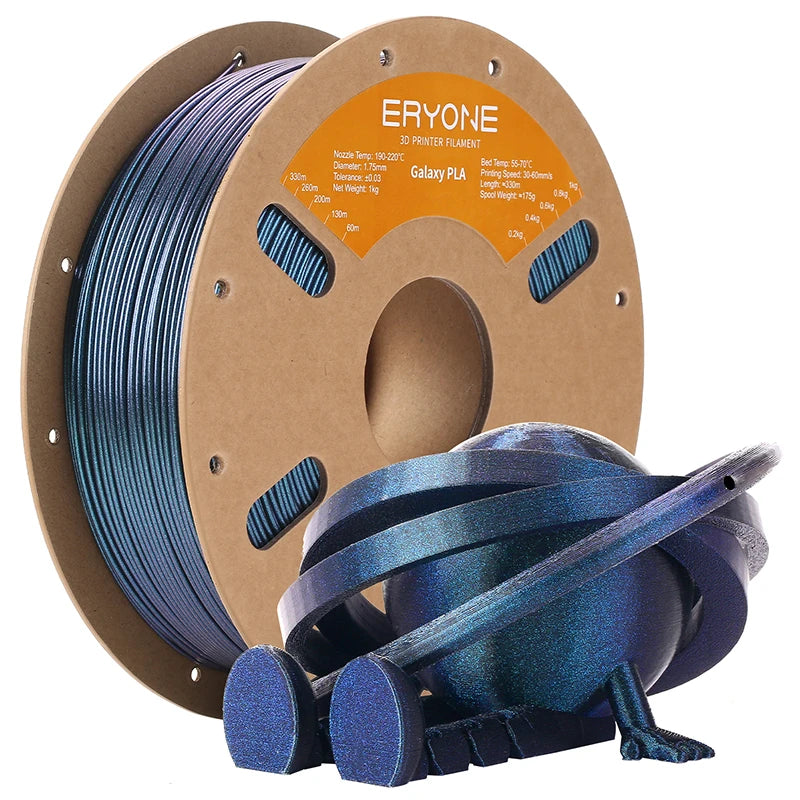 Eryone 1KG Galaxy PLA Glitter Color Premium Filament 3D Print, Multicolor Available, Sparkle Shining