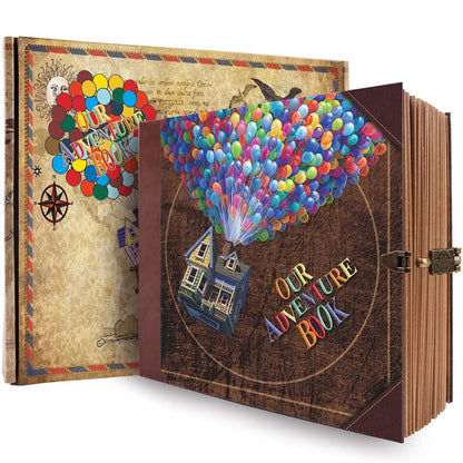 Our Adventure Book 146 Page DIY Handmade Photo Album Scrapbook Retro Kraft Album