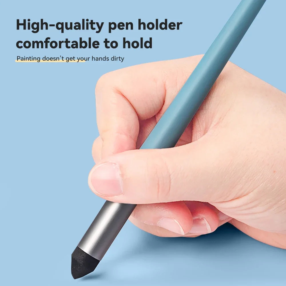 1PC Blending Sponge Pen For Oil Pastel Washable Sketch Rubbing Brush Reusable Drawing Art Blenders Detail