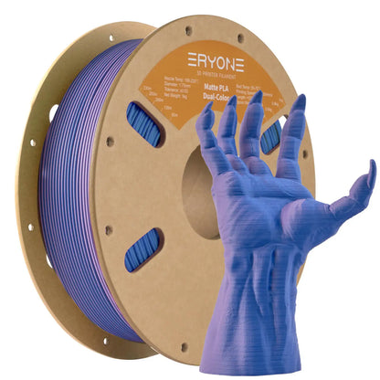 ERYONE Dual Color Series Silk PLA And Matte PLA 1KG 1.75mm Diameter High Quality Filament For FDM 3D Printing