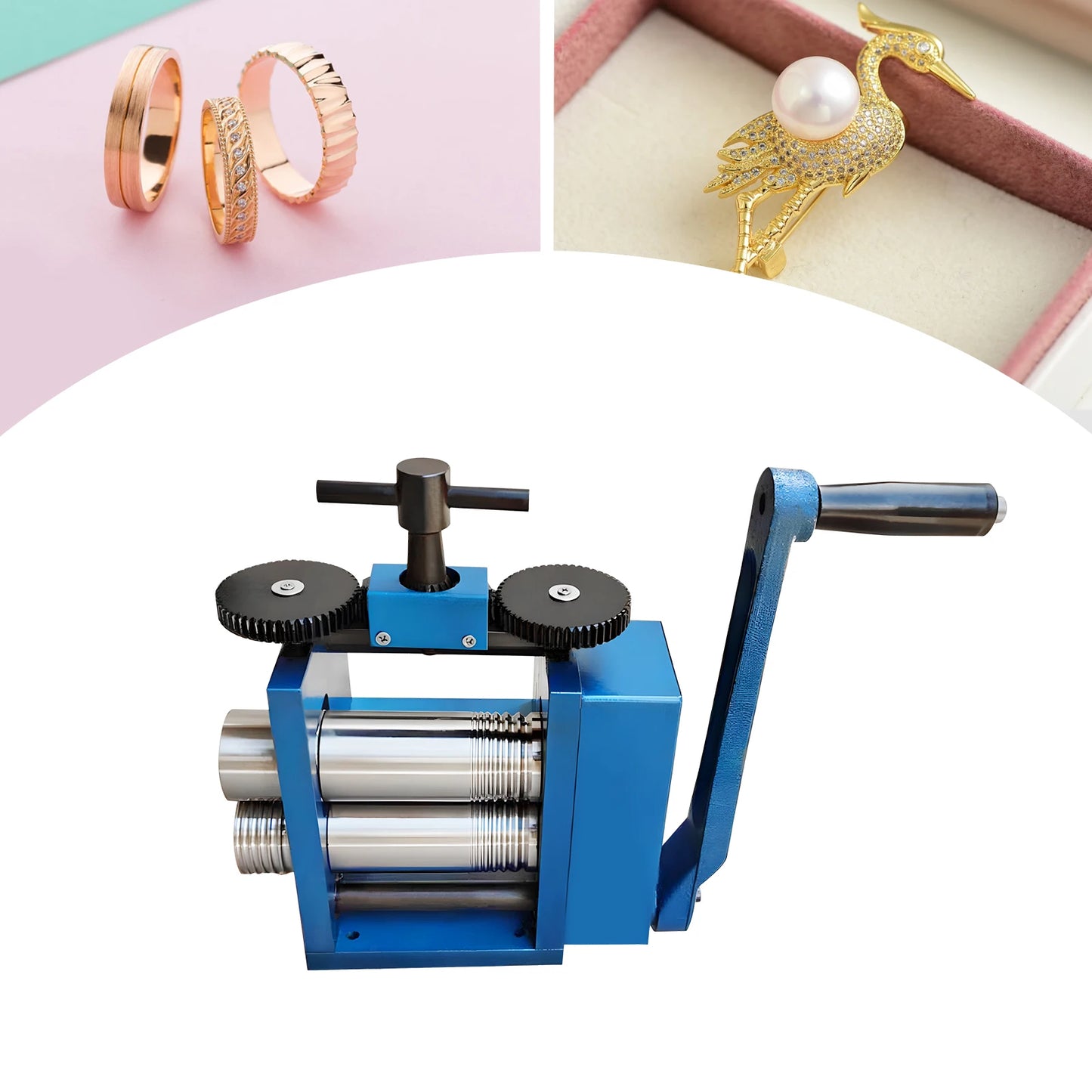 3-in-1 Jewelry Rolling Mill Machine Manual Combination for Metal Crafting & DIY Jewelry Making