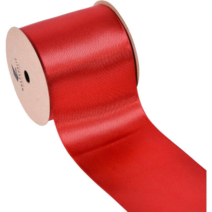 3" Red Satin Ribbon 10 Yards - Double Faced