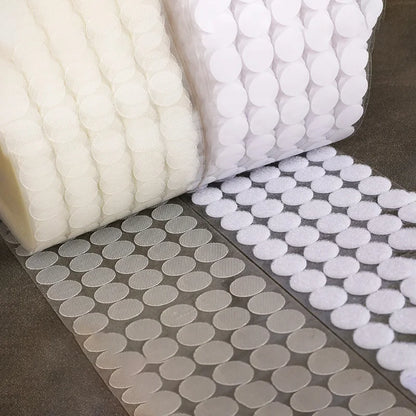 10/15/20mm Transparent Dot Self Adhesive Hook and Loop Fastener Tape