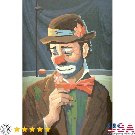 Sad Clown Paint by Numbers 12x18