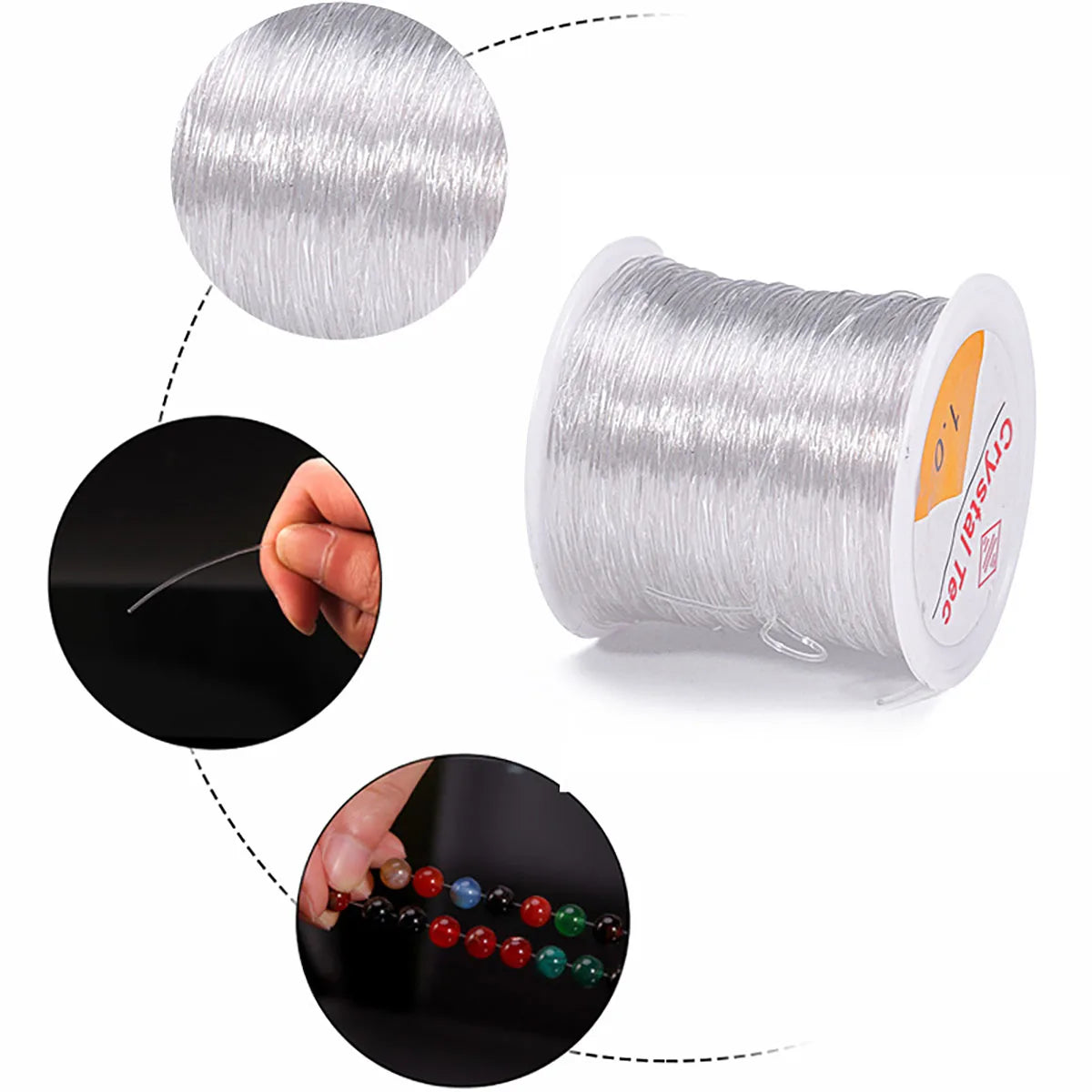 iYOE 0.5-1.5mm Elastic Cord String Transparent Elastic Thread For Jewelry Making Diy Bracelet Necklace