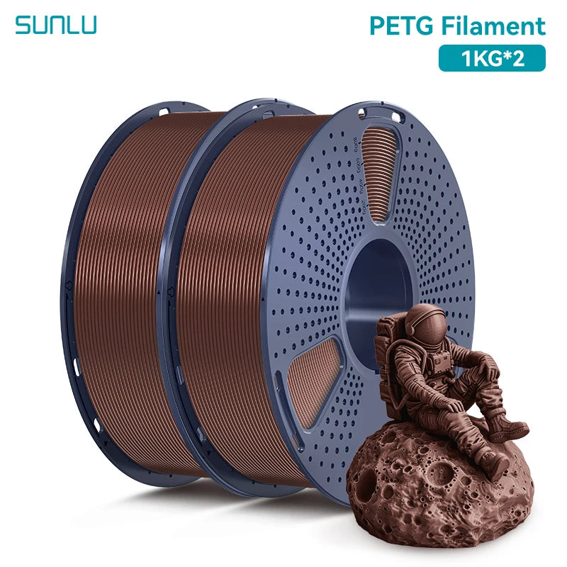 SUNLU 2KG PETG/PETG Clear Filament 1.75 ±0.02mm 1kg Spool (2.2lbs)
