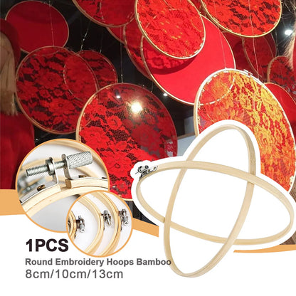 High Quality Beech Wood Embroidery Hoop Circle Rings Holder