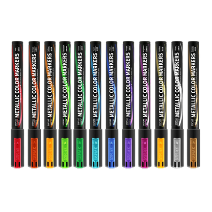 12pcs DSPIAE MKA-Ultra Metal Environmental Protection Document Marking For Gundam Mechanical Model 12 Colors DIY