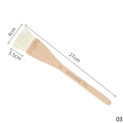 Wooden Handle Goat Hair Paint Brushes Smooth Sanding for Wall 10 Sizes Watercolor Acrylic Oil