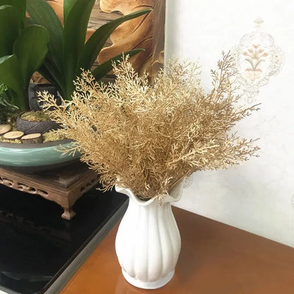 Simulation Leaf Wreath Artificial Plant Gold Silver Artificial Flower