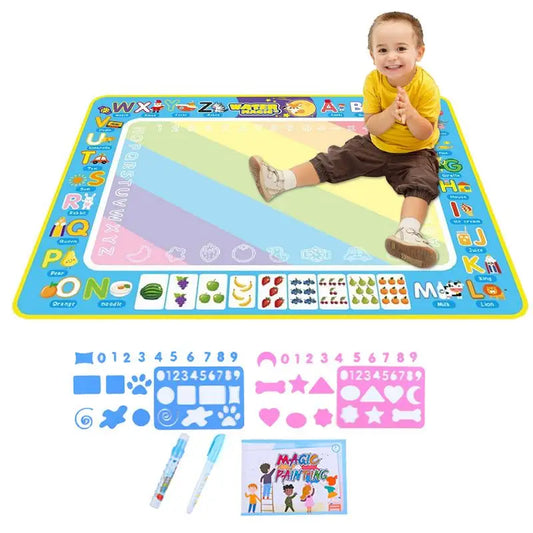 Water Painting Mat Repeated Graffiti Coloring Dust-Free 80x60cm Drawing Doodling Mat