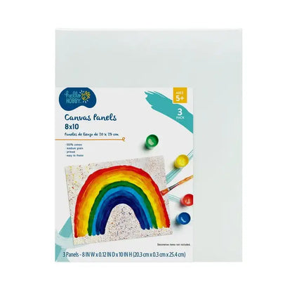 (2 pack) Hello Hobby 8x10 Panel Canvas, 3PK