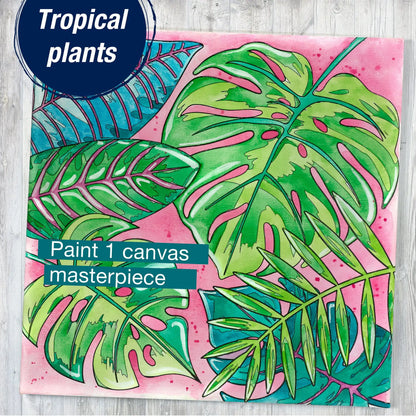 Faber-Castell Watercolor Paint by Number Tropical
