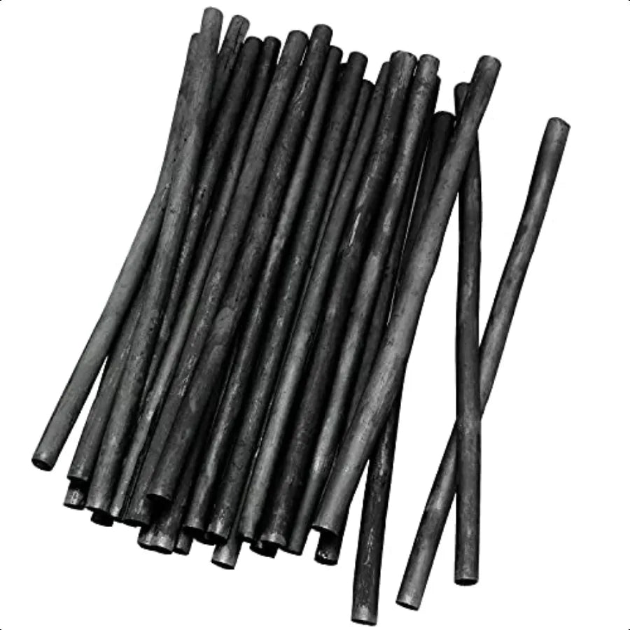 Charcoal Sticks 25PCS 57mm Dia Black Vine Willow Sketch Charcoal Pencils for Drawing Sketching and Fine Art